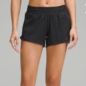 Lululemon:  Hotty Hot Low-Rise Lined Short 4", Size 12, Black